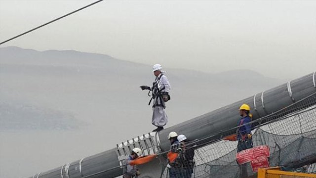 Körfez köprüsünde ilk 275 metre tamamlandı