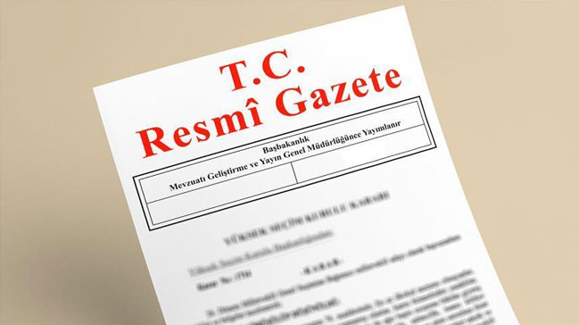 Resmi Gazete|de yayınlandı