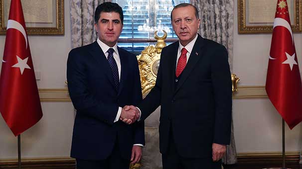 Erdoğan-Barzani görüşmesi bitti.