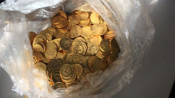 Yüzlerce altın sikke yakalandı!