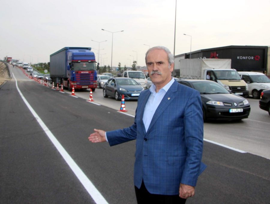 Bursa Mudanya kavşağında ek şerit hizmete girdi