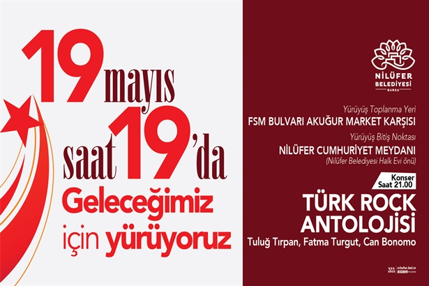 Nilüfer|de 19 Mayıs yürüyüşü