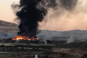 Askeri alanda yangın