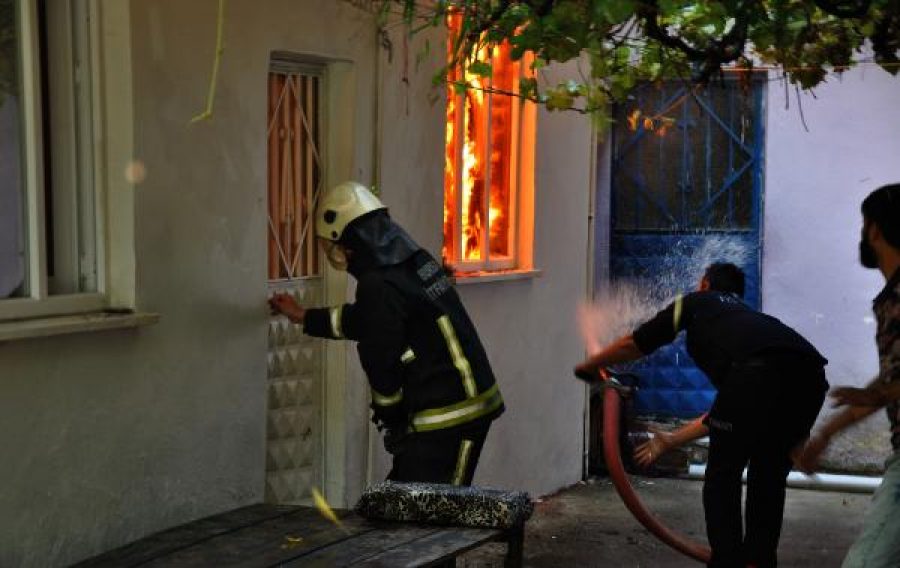 İnegöl|de korkutan yangın