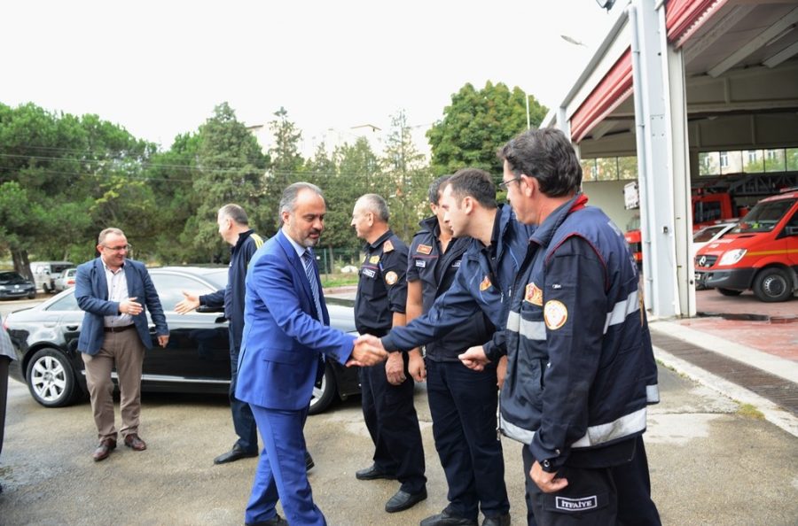 Aktaş itfaiye müdürlüğünü ziyaret etti
