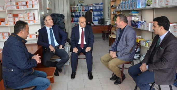 Kaymakam ve başkandan esnaf ziyareti
