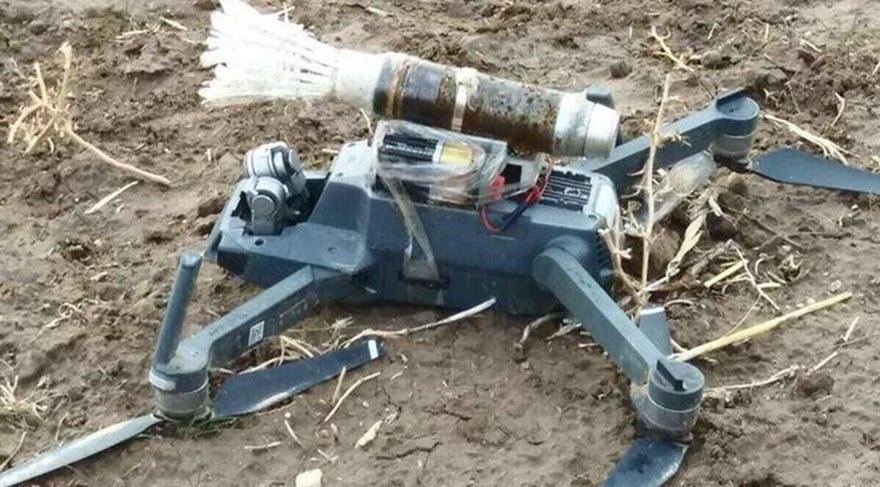 Bomba yüklü |drone|u düşürüldü