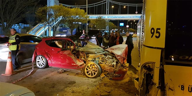 Kazadan kaçarken kaza yaptı!