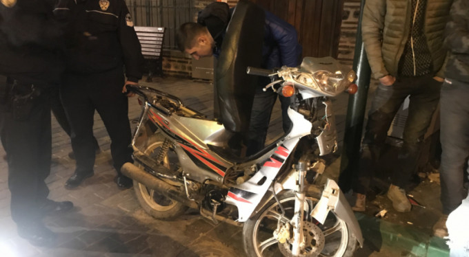 Bursa|da çalıntı motor kazası