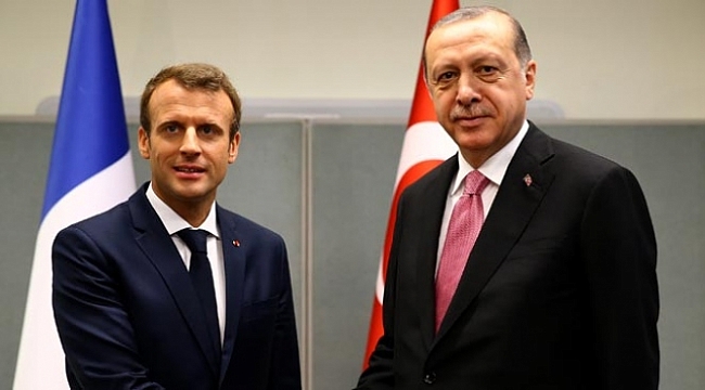 Erdoğan, Macron ile görüştü