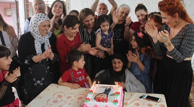 110 yaşındaki kadına doğum günü sürprizi
