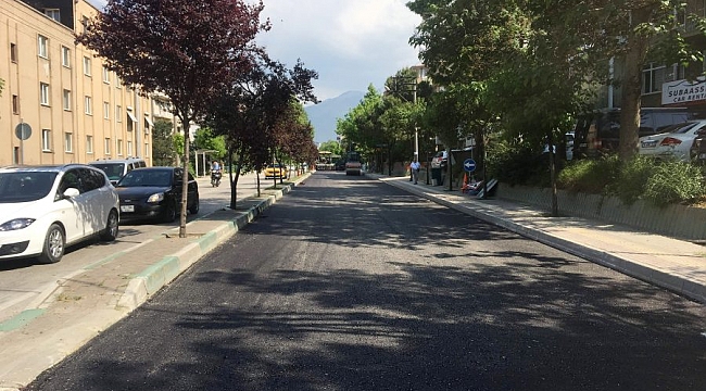 Bursa'da asfaltlara makyaj