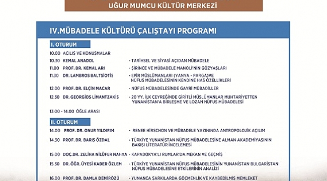 Mudanya'da 4.Mübadele Çalıştayı başlıyor