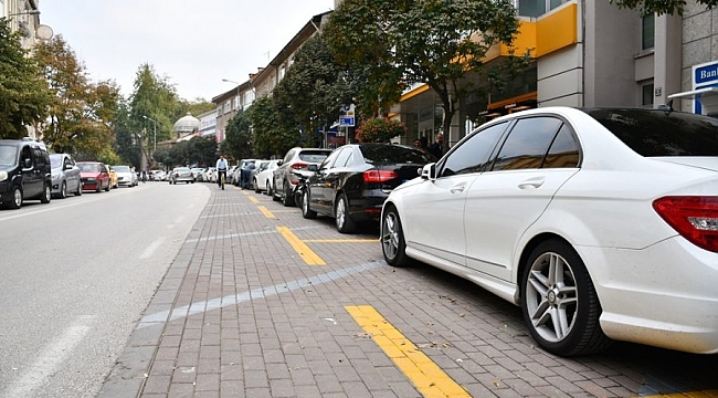 İnegöl'de yatay parklanma uygulaması başladı