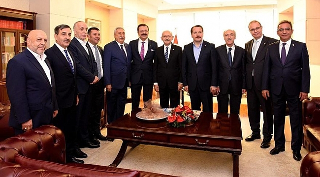 Kılıçdaroğlu, Hisarcıklıoğlu başkanlığındaki heyeti ağırladı