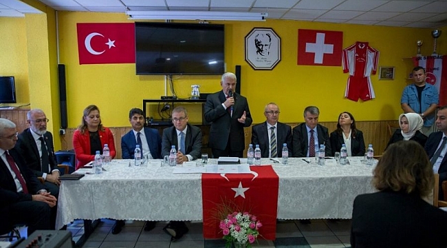 Yıldırım'dan Lozan Türk Birliği'ne ziyaret