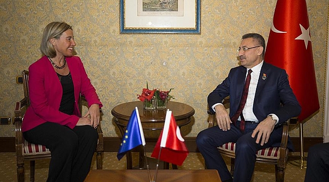 Fuat Oktay, Mogherini ile görüştü