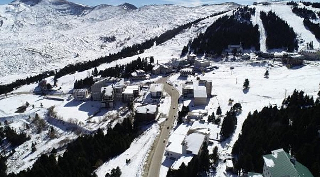 Uludağ'da kar sevinci