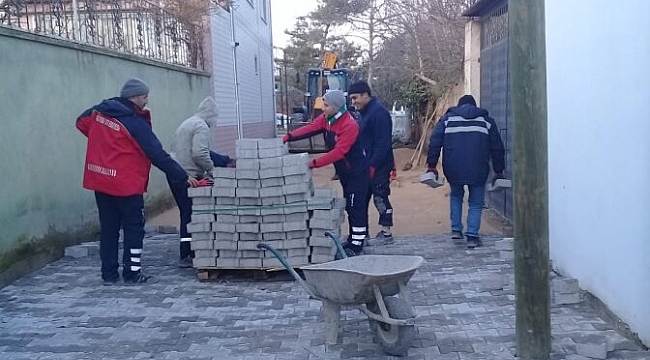 Gürsu yollarına parke taşı