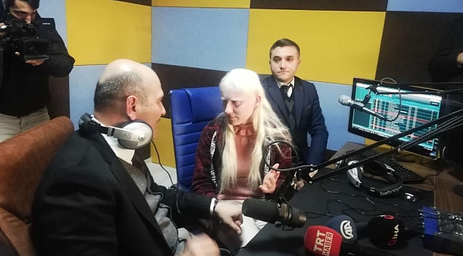 Soylu radyo programına katıldı