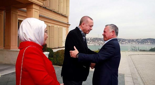 Erdoğan Ürdün Kralı ile bir araya geldi