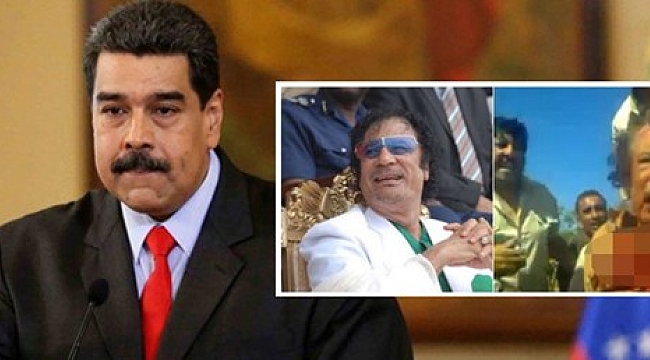 Maduro'ya Kaddafi fotoğrafıyla tehdit
