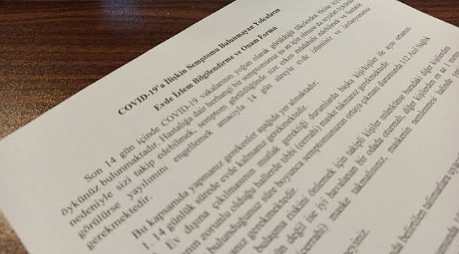 14 gün kuralına taahhütname imzalatılıyor