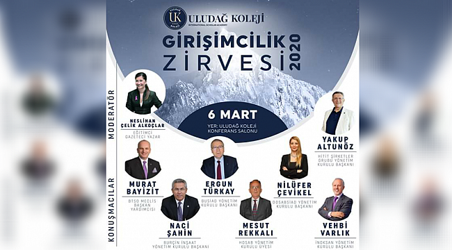 Uludağ Koleji 'Girişimcilik Zirvesi' düzenliyor