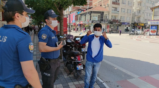 Bursa'da 'maske' denetimi