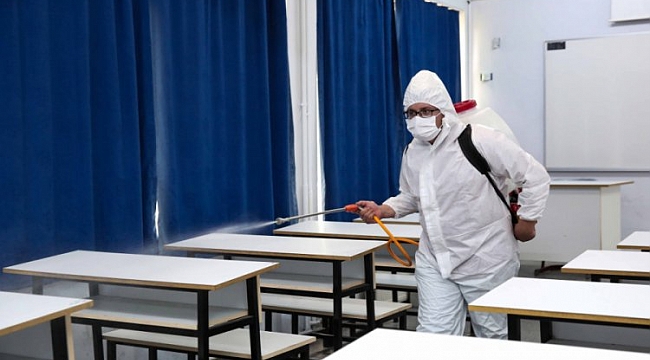 YKS yapılacak okullar dezenfekte ediliyor