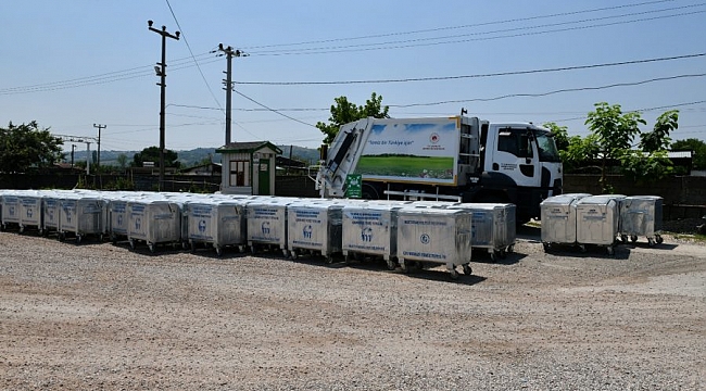 Mustafakemalpaşa'ya 500 adet çöp konteyneri hibe edildi