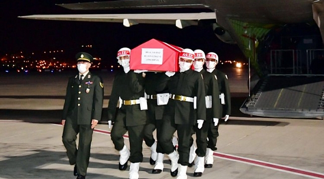 Libya şehidinin naaşı Gaziantep'e getirildi