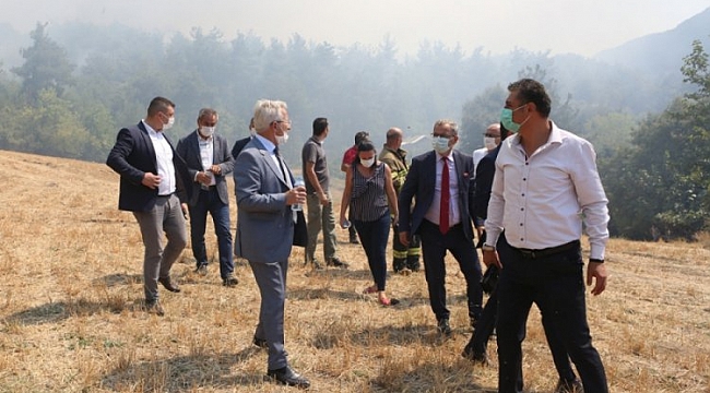 Orman yangını için Nilüfer Belediyesi seferber oldu