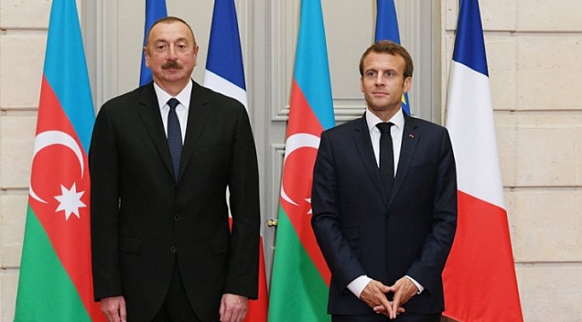 Aliyev ve Macron'dan Ermenistan görüşmesi