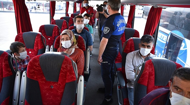 Bursa'da toplu taşımada korona denetimi