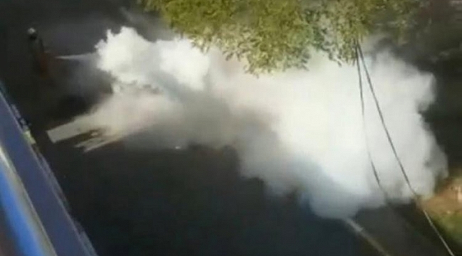 Elektrik kabloları bomba gibi patladı