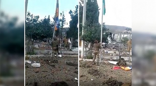 Sukavuşan'a Azerbaycan bayrağı dikildi