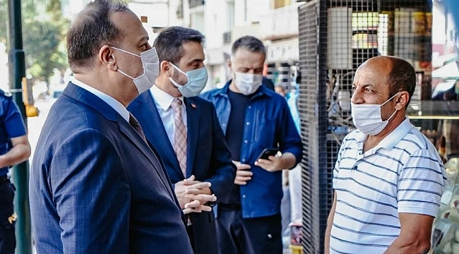 Vali Canbolat, koronavirüs denetimine katıldı
