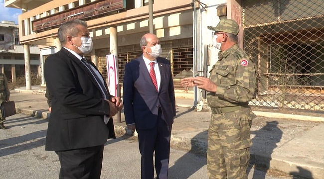 KKTC Cumhurbaşkanı Tatar, Maraş'ta incelemelerde bulundu