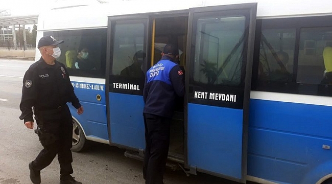 Osmangazi'de maske ve sosyal mesafe denetimi