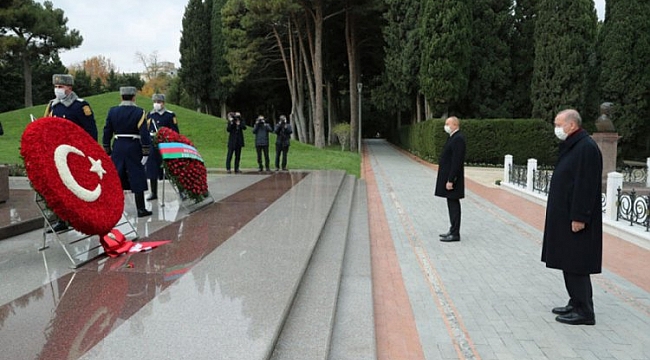 Erdoğan ile Aliyev Azerbaycan'ın büyük zaferini kutladı