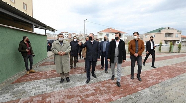 İnegöl'de camiye çevre düzenlemesi yapıldı