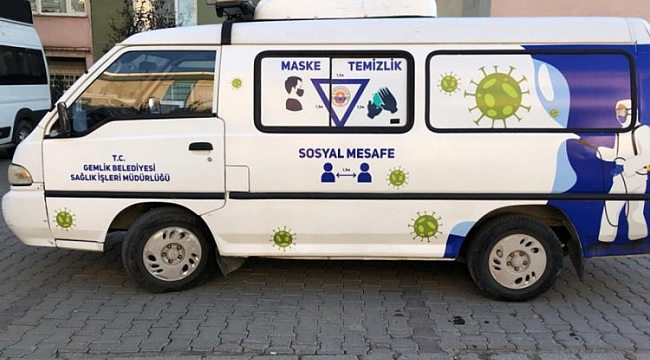 Korona savaşçıları Gemlik sokaklarında