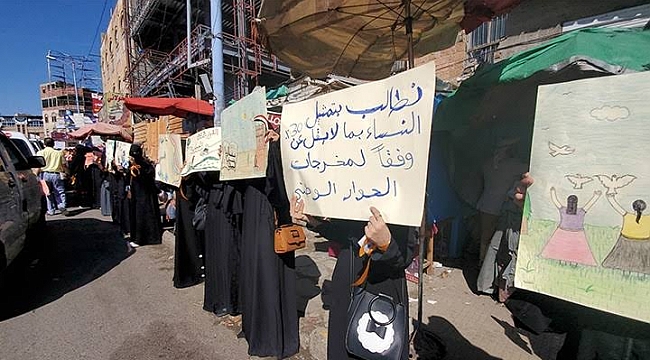 Yemenli kadınlar isyanda