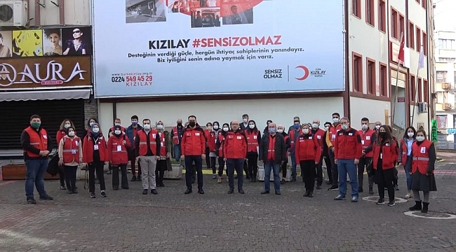 Bursa Kızılay yardım faaliyetlerine devam ediyor