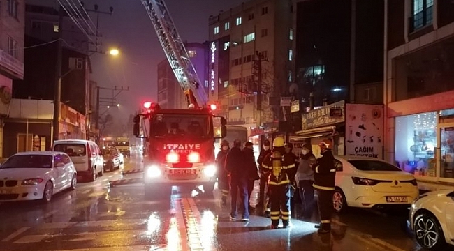 Gebze'de 8 katlı binada yangın paniği