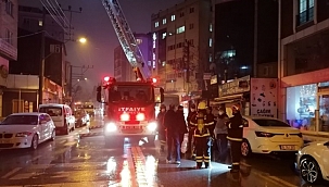 Gebze'de 8 katlı binada yangın paniği