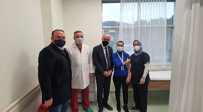 Gemlik'te, koronavirüs aşısına başlandı