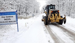 İnegöl'de köy yollarına anında müdahale 