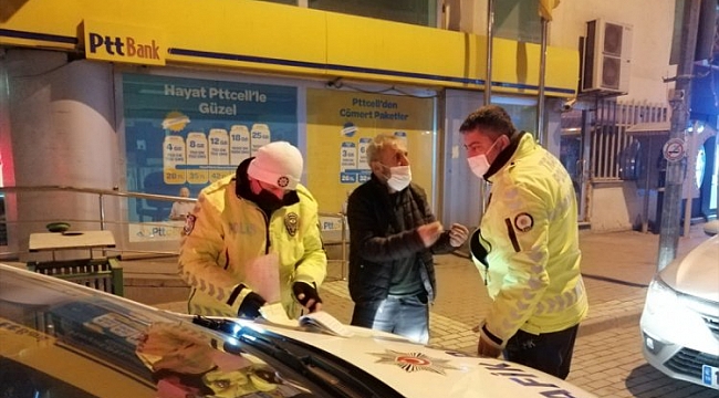 Kısıtlamayı ihlal eden şoföre gözaltı